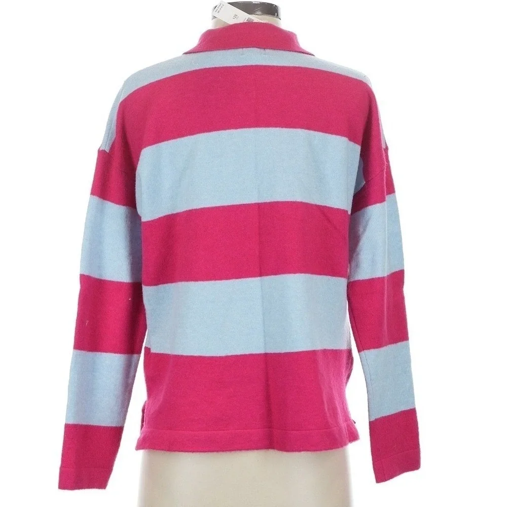 Maeve Anthropologie Preppy Rugby Stripe Polo Top Collegiate‎ Colorblock Plus 3XL